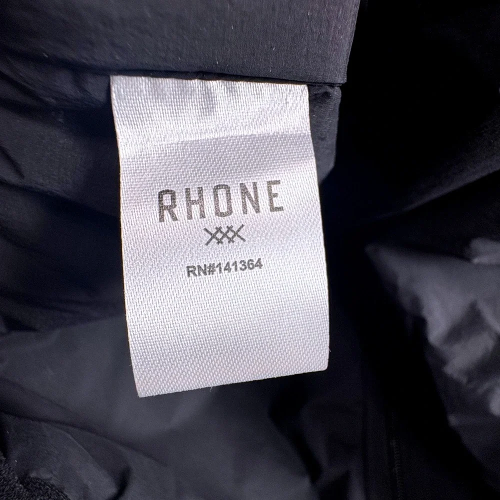 Rhone Peloton Jacket Mens XL Black Excellent Full Zip Windbreaker Activewear